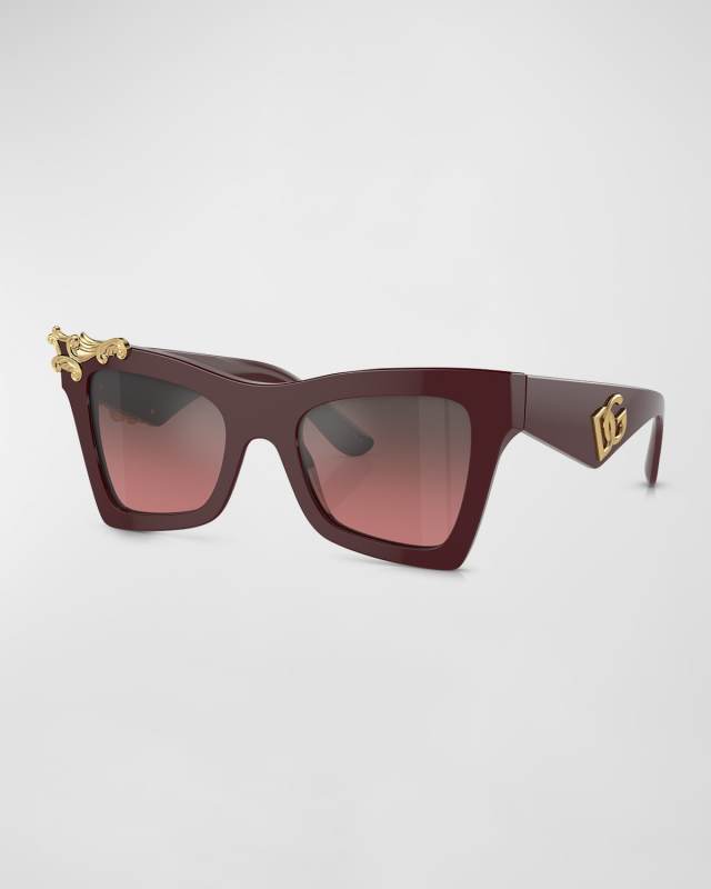 Filigree DG Acetate Cat-Eye Sunglasses